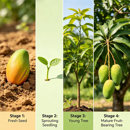 🔥 65K+ SOLD! 🥭 Sweet "Golden Honey" Dwarf Mango Tree Seeds (Grow at Home)