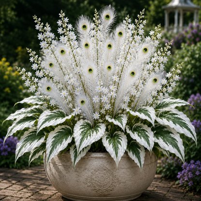 🌿🔥 Peacock Flame Hosta Bulbs – Stunning Colors That Brighten Any Space 🦚