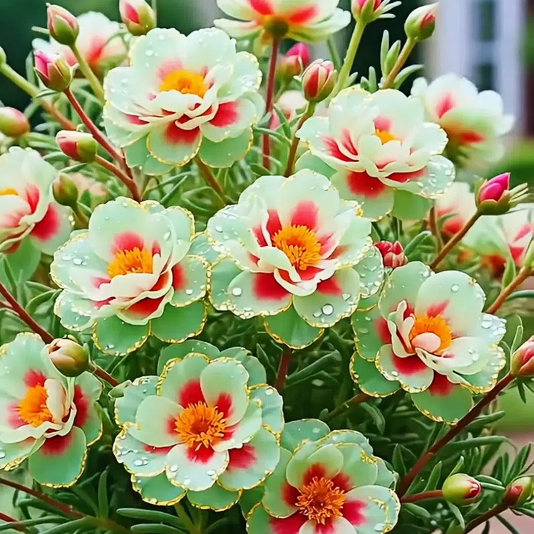 Golden Lace Portulaca🌸✨ Brilliant Double Blooms for Effortless Summer Color