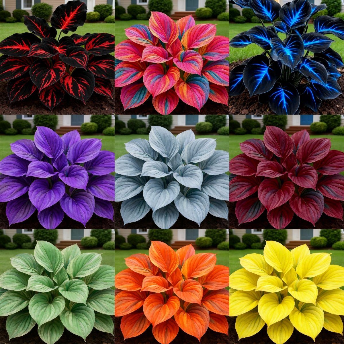 🔥🌌 Glow-in-the-Dark Garden Magic: Rare Dark Blue Flame Hostas Seeds