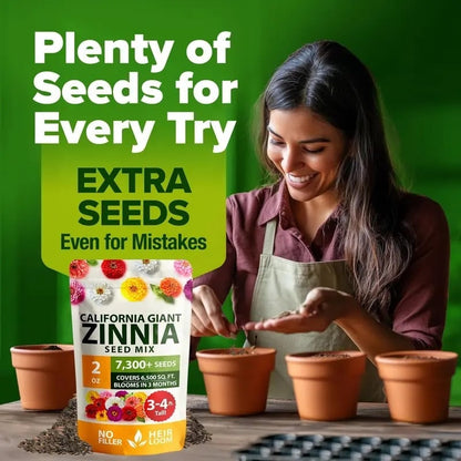 🔥Last Day 70% OFF🔥Zinnia Seeds - Pure Seeds - No Filler -Heirloom Flower Seeds