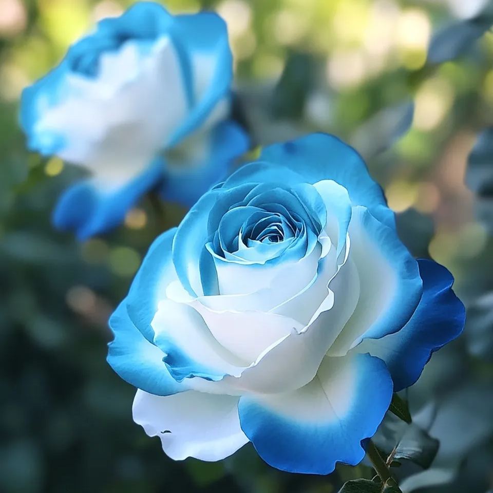 🌈🌹Rare Blue Moon Rose 🌌Multi-Colored Petal Lace Rose
