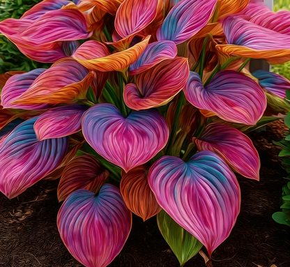 🔥🌌 Glow-in-the-Dark Garden Magic: Rare Dark Blue Flame Hostas Seeds