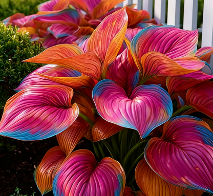 🔥🌌 Glow-in-the-Dark Garden Magic: Rare Dark Blue Flame Hostas Seeds
