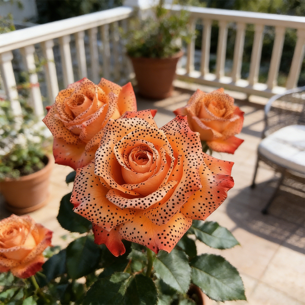 🧡🌹Orange-spotted rose seeds🌱 Grow Vibrant Roses from Seed