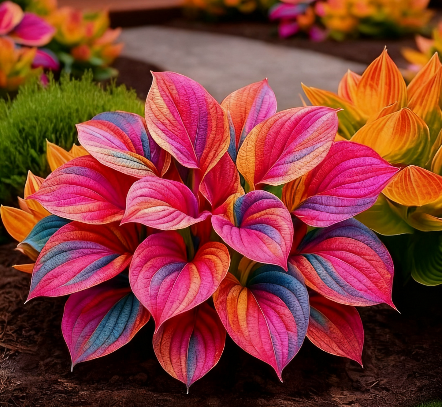 🔥🌌 Glow-in-the-Dark Garden Magic: Rare Dark Blue Flame Hostas Seeds