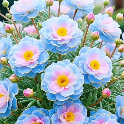 Golden Lace Portulaca🌸✨ Brilliant Double Blooms for Effortless Summer Color
