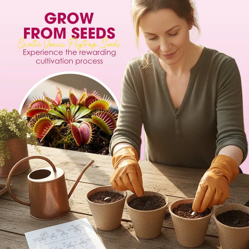 🌱[Amazing Venus Flytrap Seeds]—Grow Your Own Mini Carnivorous Monster!😱🌿