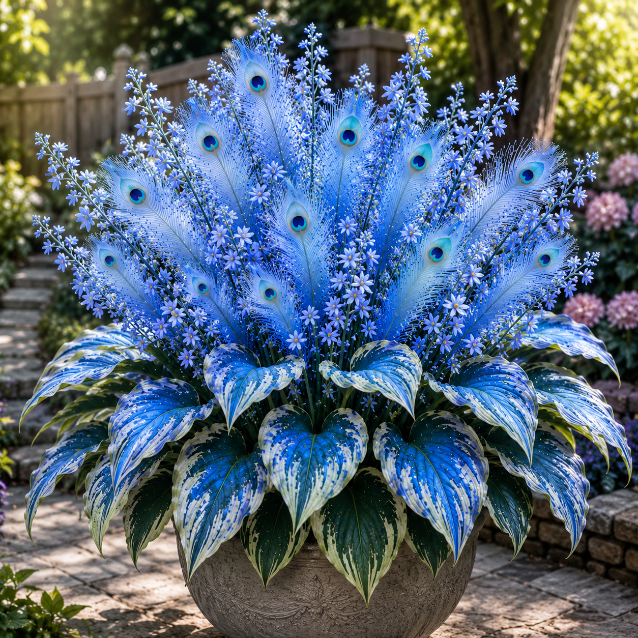 🌿🔥 Peacock Flame Hosta Bulbs – Stunning Colors That Brighten Any Space 🦚