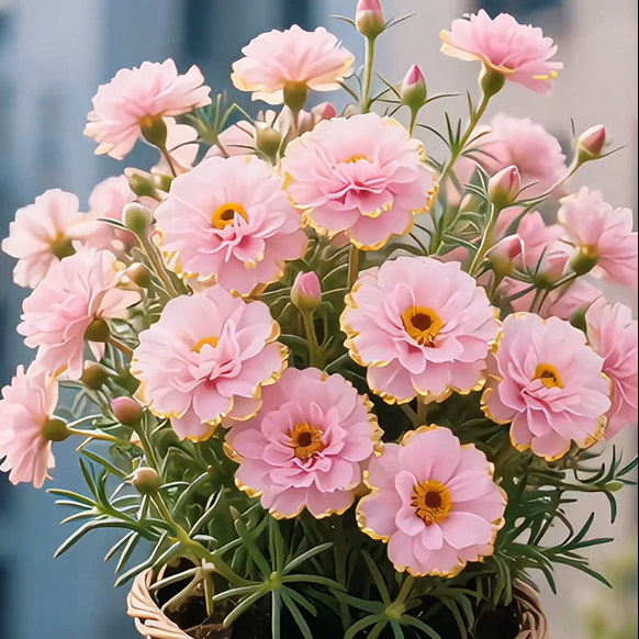Golden Lace Portulaca🌸✨ Brilliant Double Blooms for Effortless Summer Color
