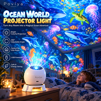 🦖🌊 Ocean & Dinosaur World Projector – 360° Magical Adventure for Kids