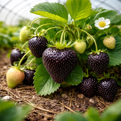 Giant Black Diamond Strawberries Seeds – Sweet, Nutrient-Rich & Easy to Grow at Home