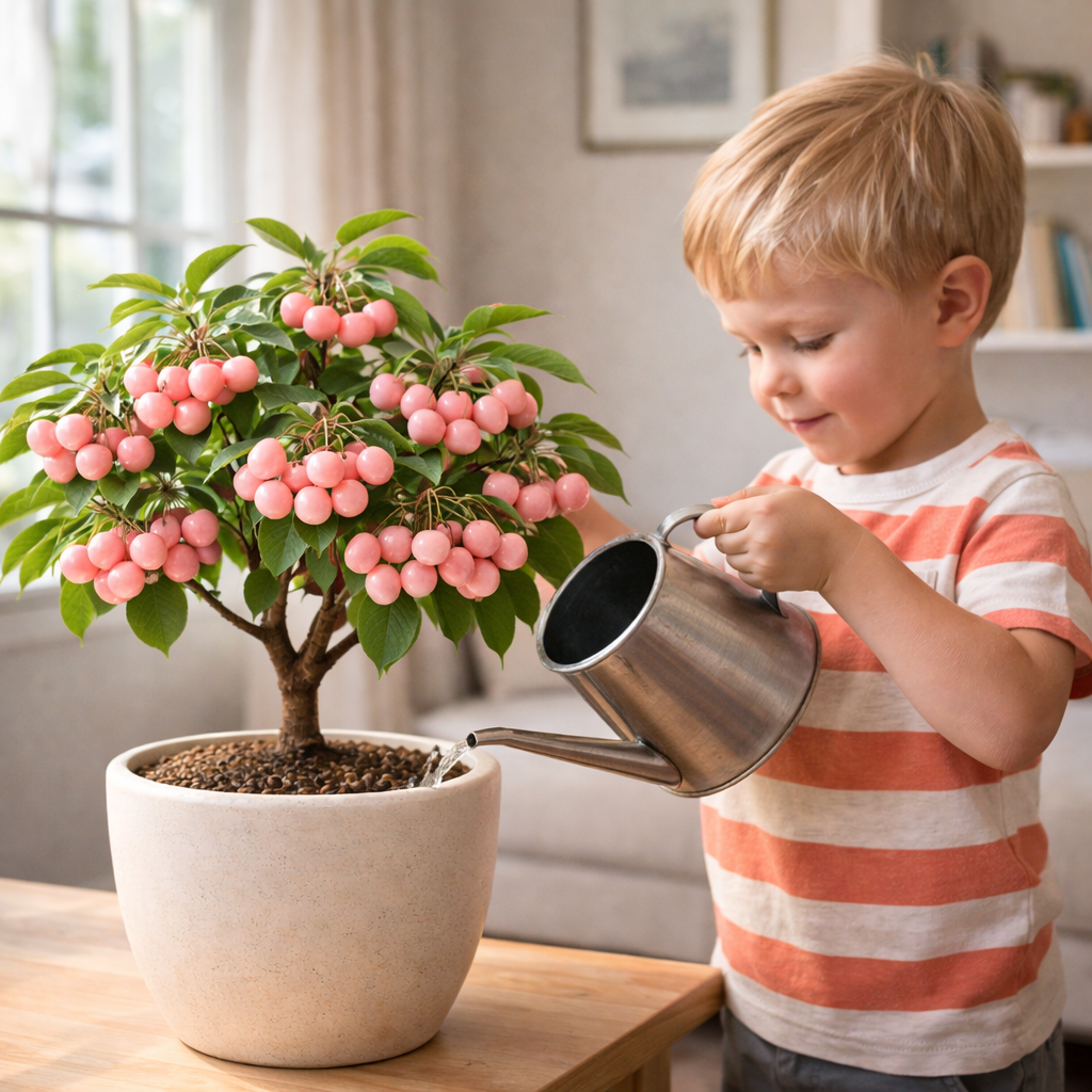 Mini Sweet Pink Cherry Seeds – Crisp, Juicy & Easy to Grow at Home