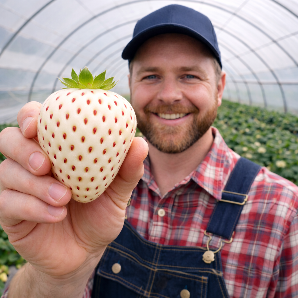 White Cream Strawberry Seeds – Sweet, Unique & Easy to Grow at Home