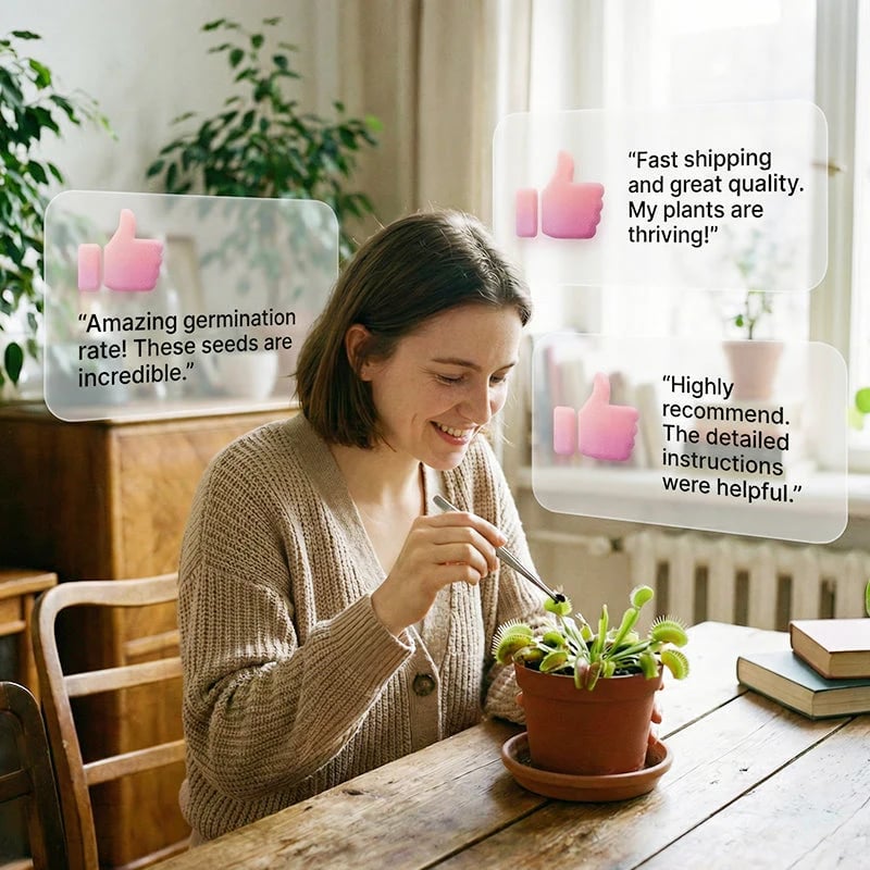 🌱[Amazing Venus Flytrap Seeds]—Grow Your Own Mini Carnivorous Monster!😱🌿
