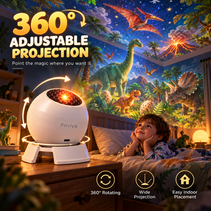 🦖🌊 Ocean & Dinosaur World Projector – 360° Magical Adventure for Kids