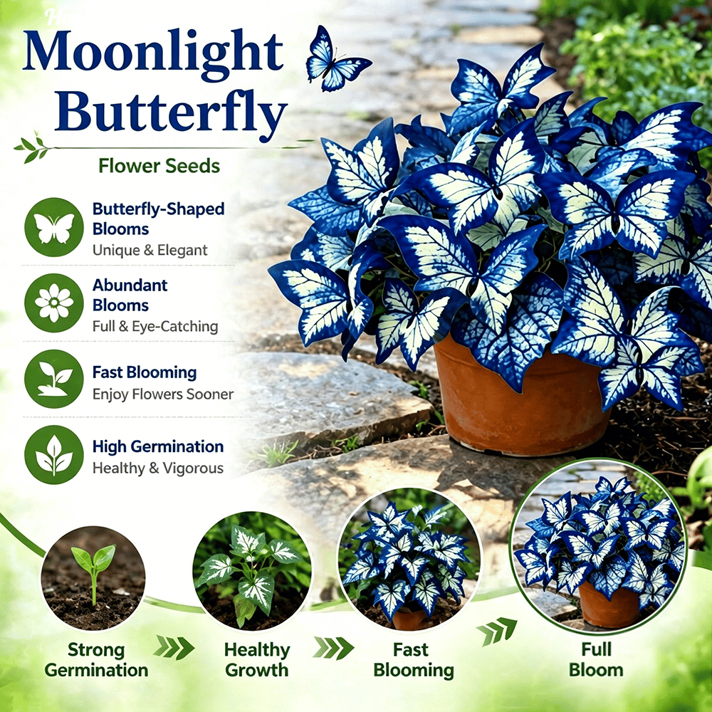 🌸 Moonlight Butterfly Flower Seeds
