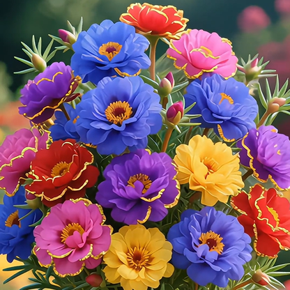 Golden Lace Portulaca🌸✨ Brilliant Double Blooms for Effortless Summer Color