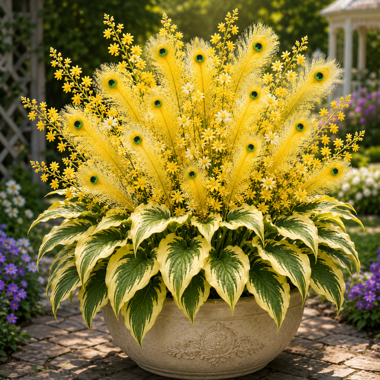 🌿🔥 Peacock Flame Hosta Bulbs – Stunning Colors That Brighten Any Space 🦚