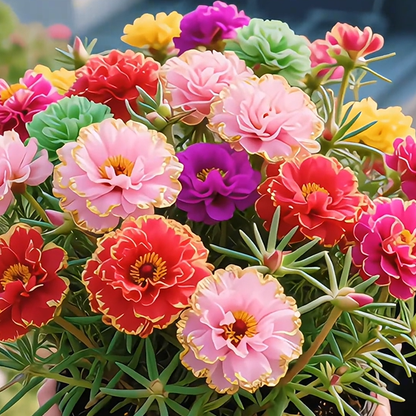 Golden Lace Portulaca🌸✨ Brilliant Double Blooms for Effortless Summer Color