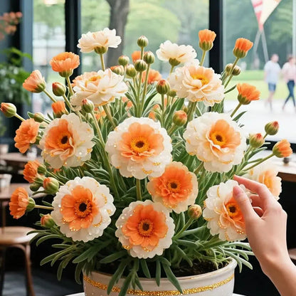 Golden Lace Portulaca🌸✨ Brilliant Double Blooms for Effortless Summer Color