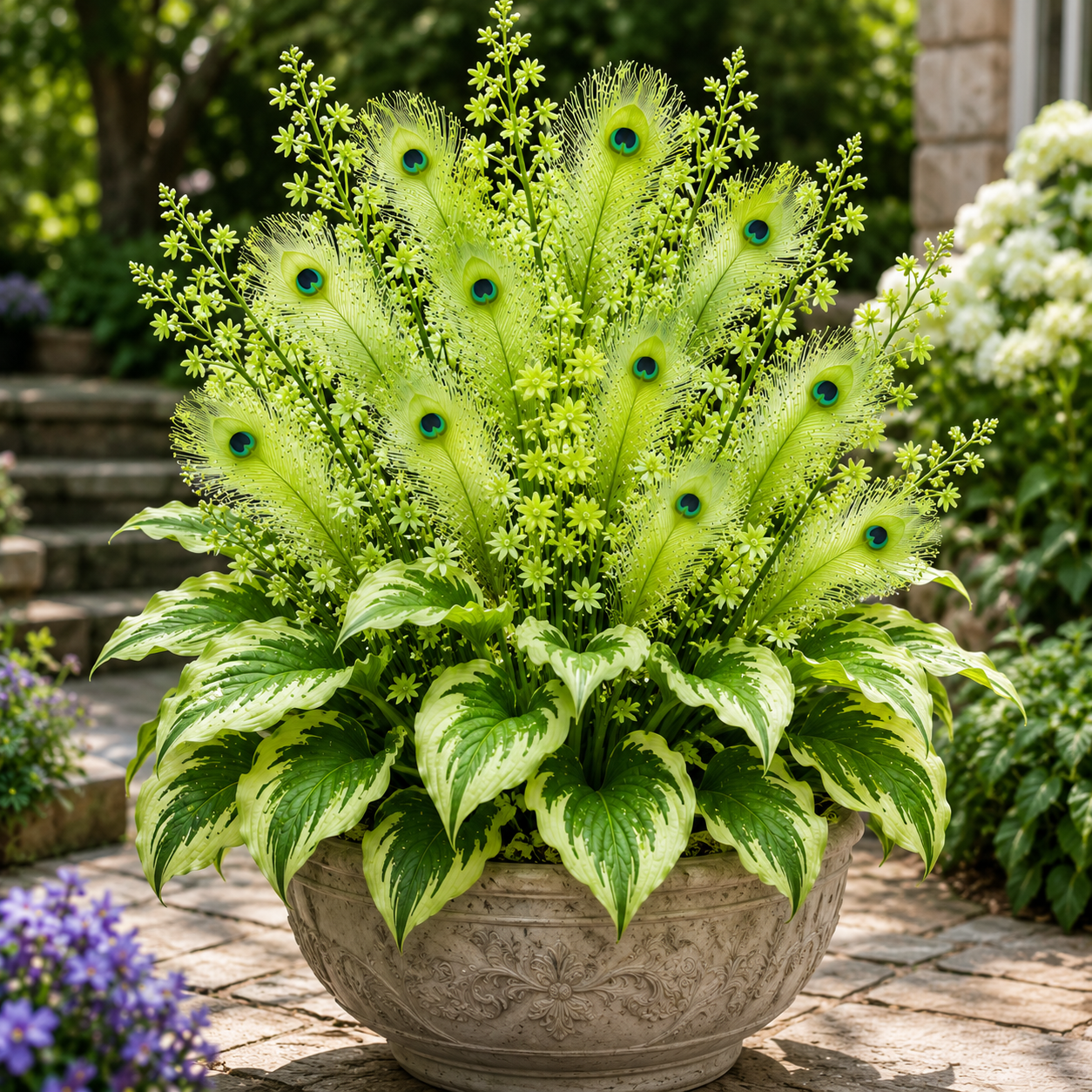 🦚 Peacock Flame Hosta Bulbs – Stunning Colors That Brighten Any Space 🦚