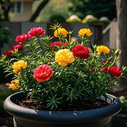 🌸 Double Flowered Moss Rose Seeds – 🌿Perennial Flower Seeds / Large Flowers / Easy to Grow