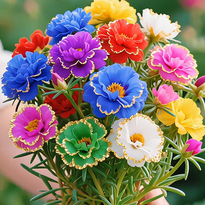 Golden Lace Portulaca🌸✨ Brilliant Double Blooms for Effortless Summer Color