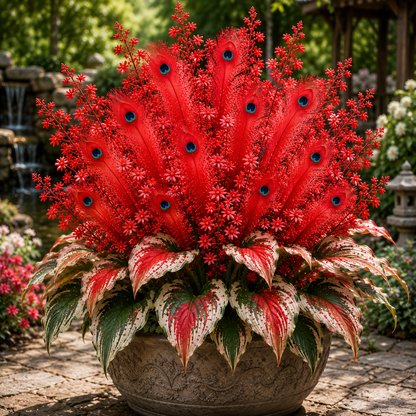 🦚 Peacock Flame Hosta Bulbs – Stunning Colors That Brighten Any Space 🦚